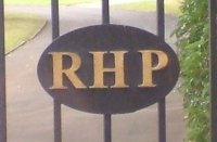 Logo on gates